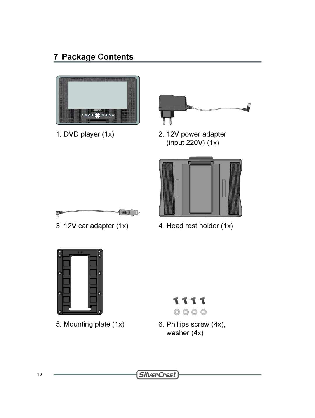 Silvercrest DVT-480 user manual Package Contents 