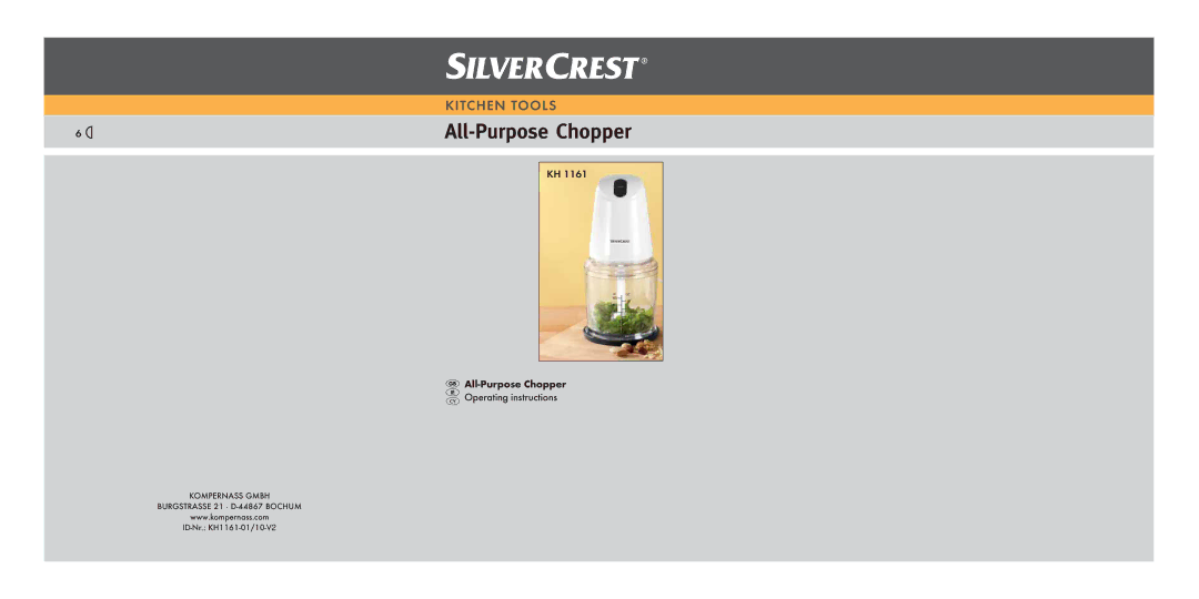 Silvercrest KH 1161 operating instructions All-Purpose Chopper 