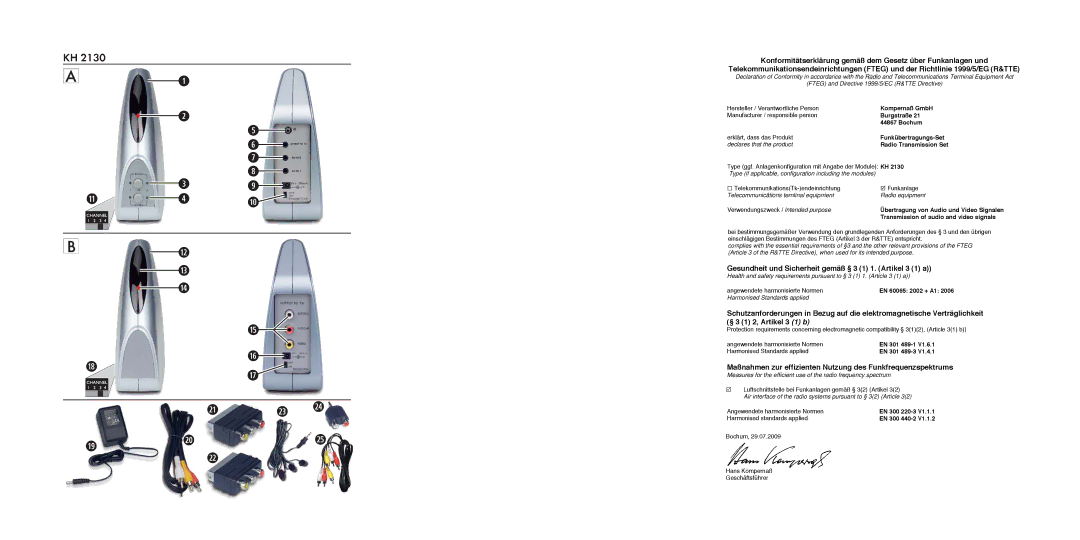 Silvercrest KH 2130-06/09-V3 manual Gesundheit und Sicherheit gemäß § 3 1 1. Artikel 3 1 a 