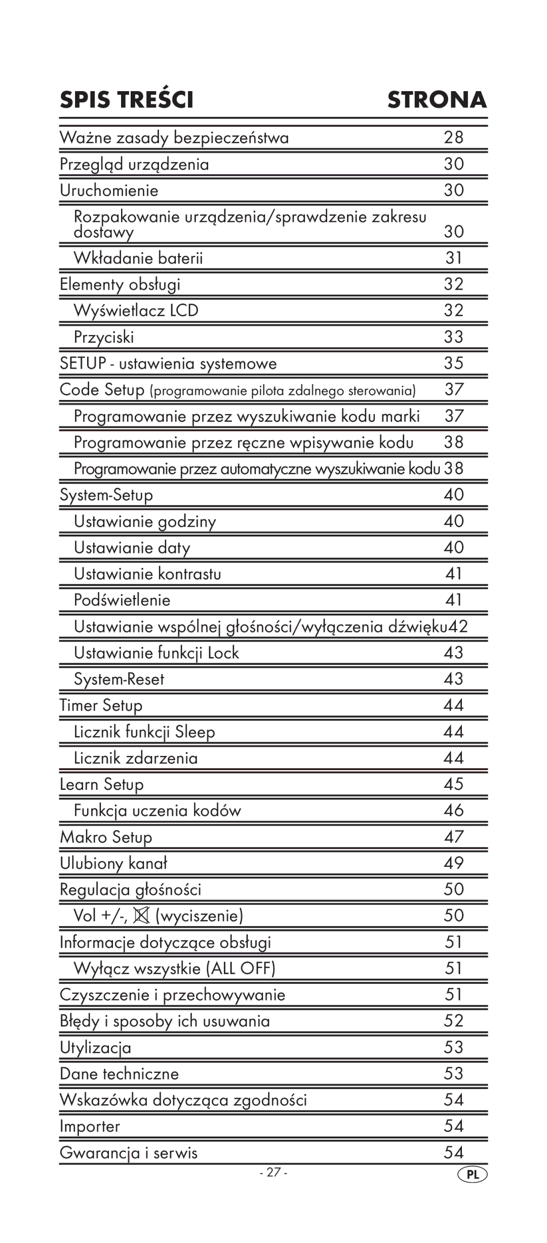 Silvercrest KH 2158 manual Spis Treści 