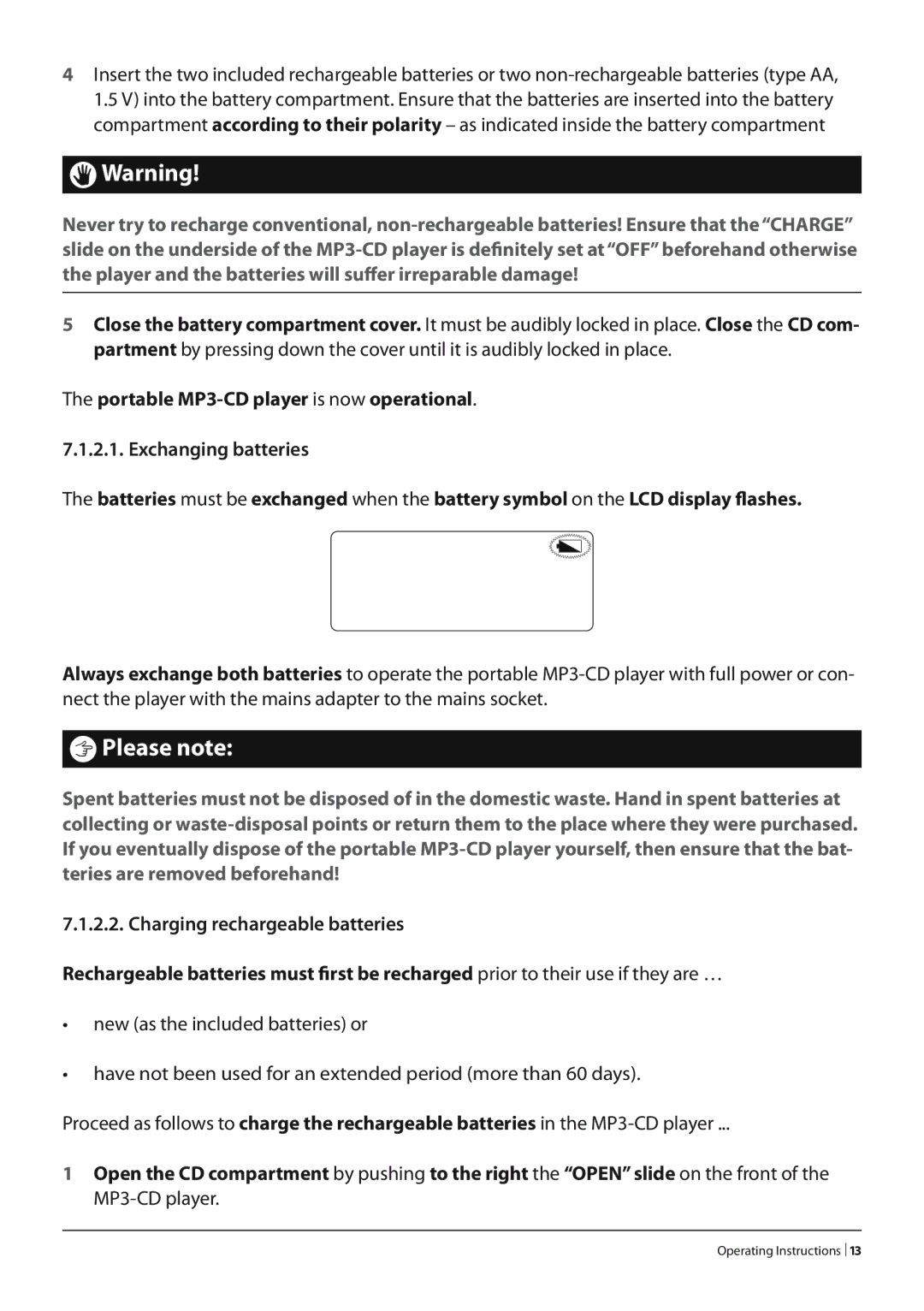 Silvercrest KH 2277 operating instructions Please note 