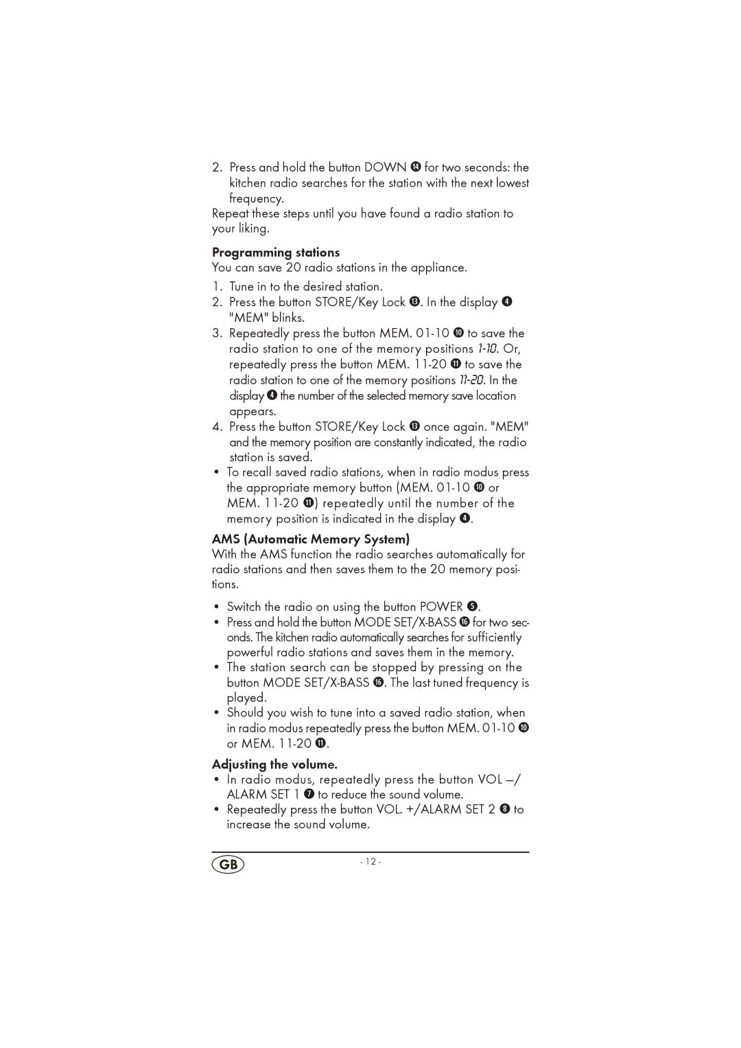 Silvercrest KH 2296 operating instructions 