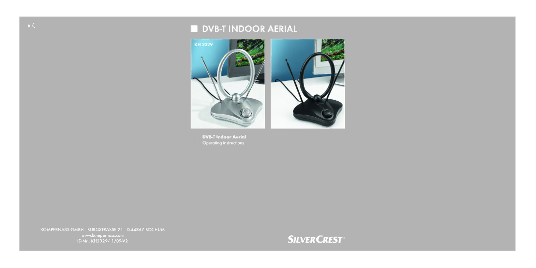 Silvercrest KH 2329 operating instructions DVB-T Indoor Aerial 