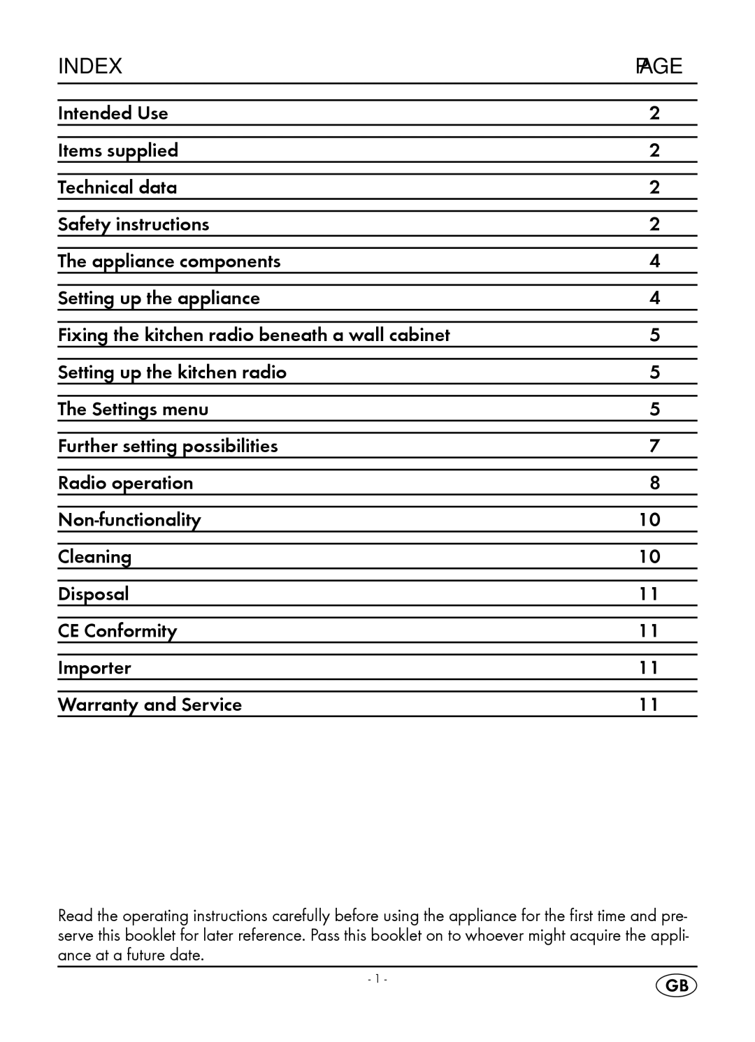 Silvercrest KH 2398 manual Index 