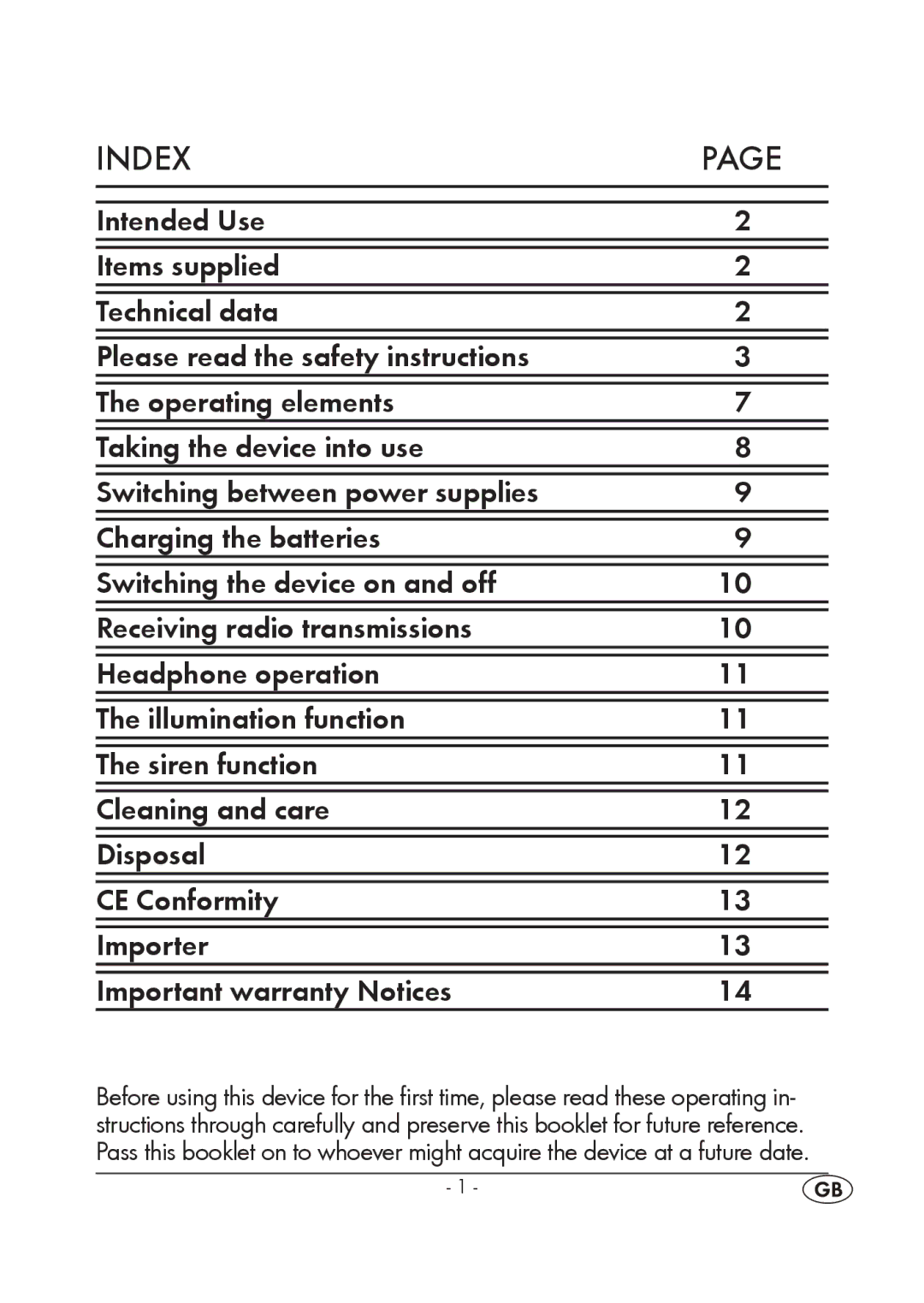 Silvercrest KH 245 manual Index 