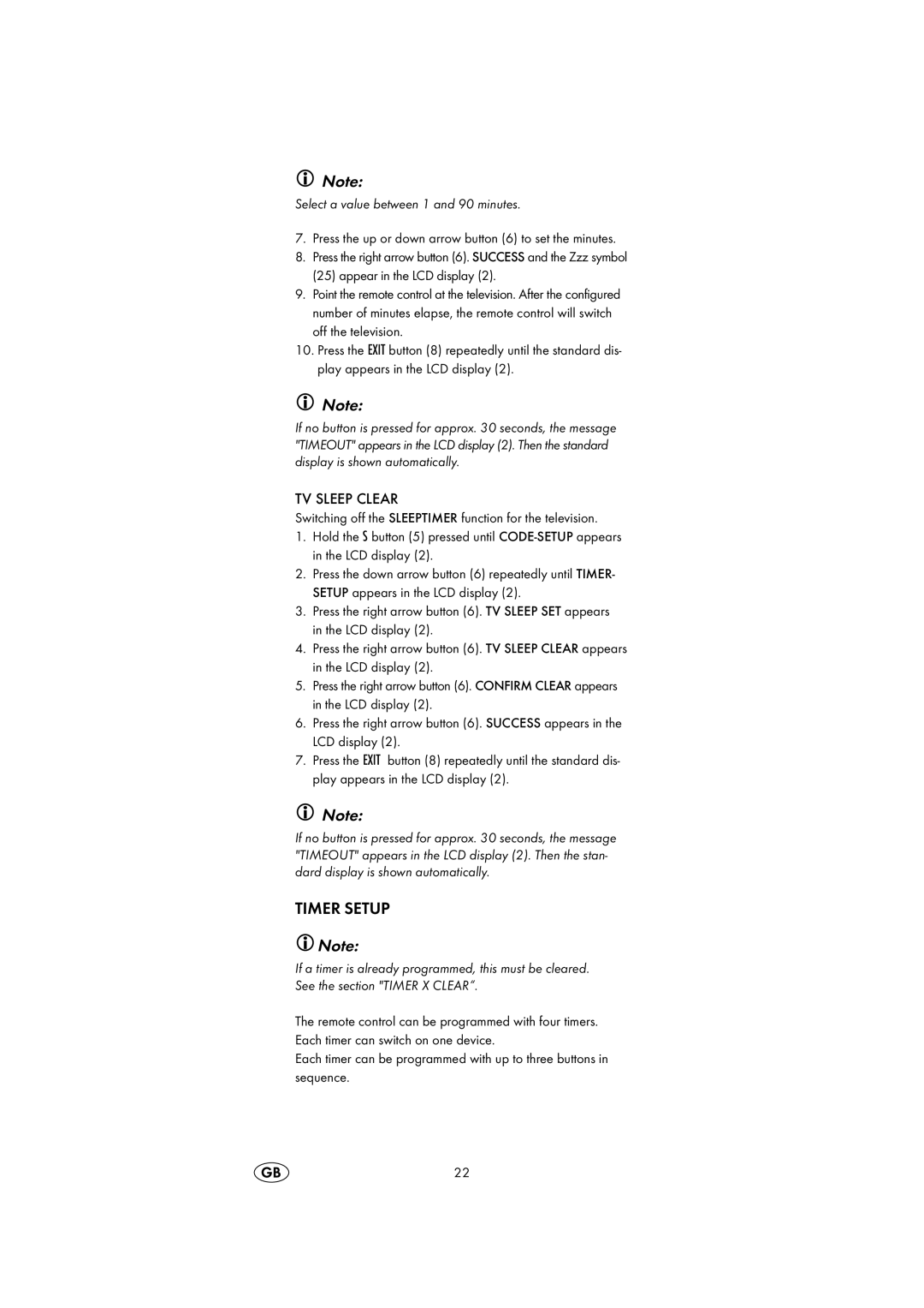 Silvercrest KH2150 operating instructions Timer Setup, Select a value between 1 and 90 minutes 