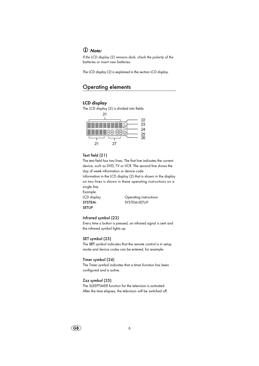 Silvercrest KH2150 operating instructions Operating elements, LCD display 