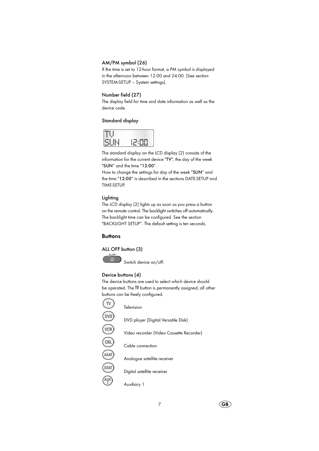 Silvercrest KH2150 operating instructions Buttons 