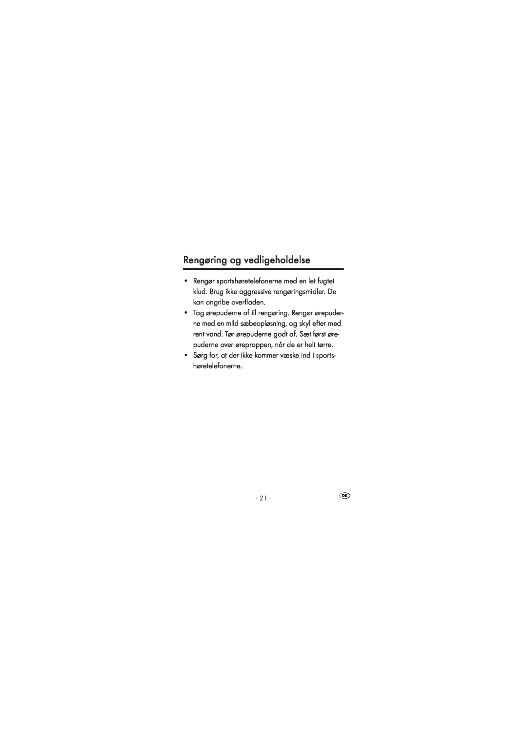 Silvercrest KH2349 manual Rengøring og vedligeholdelse 