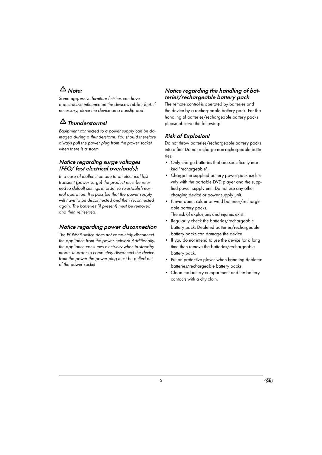 Silvercrest KH6500-06/08-V1 operating instructions Thunderstorms 