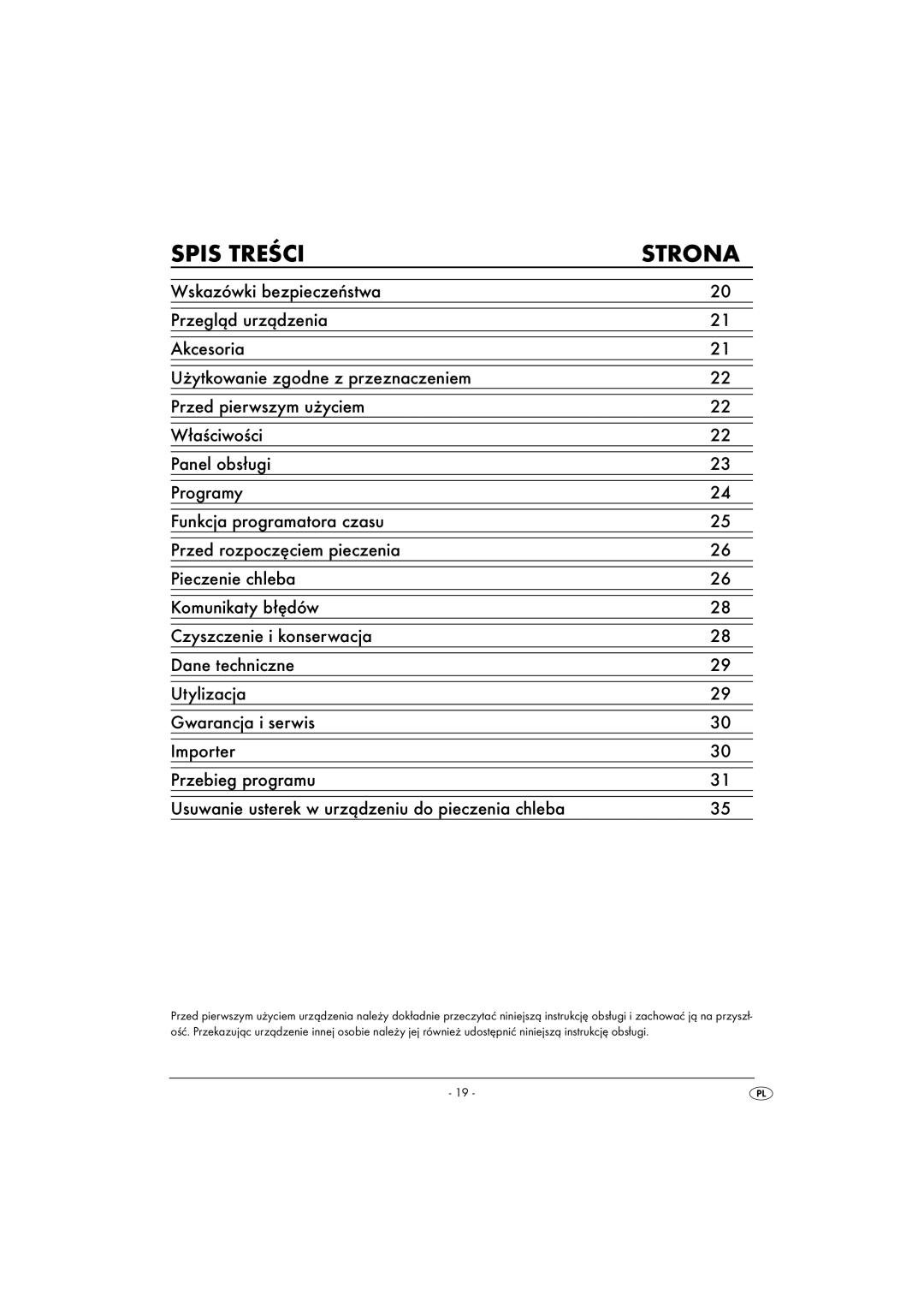 Silvercrest SBB850EDSA1-02/10-V3 operating instructions Spis Treści Strona 