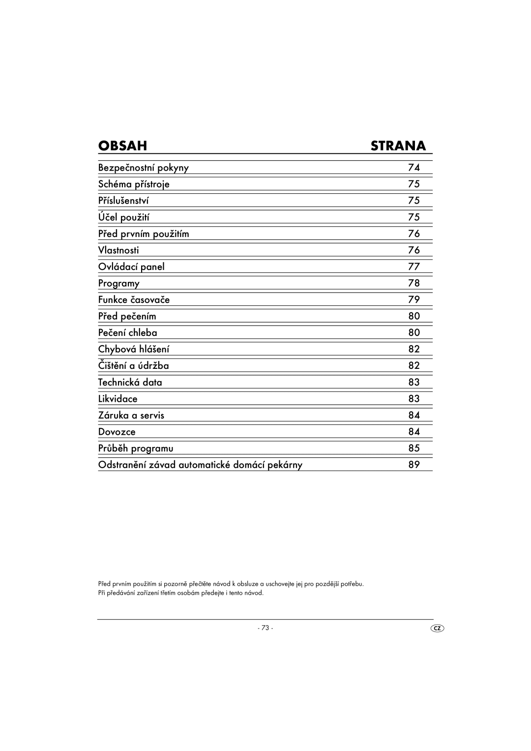 Silvercrest SBB850EDSA1-02/10-V3 operating instructions Obsah Strana 