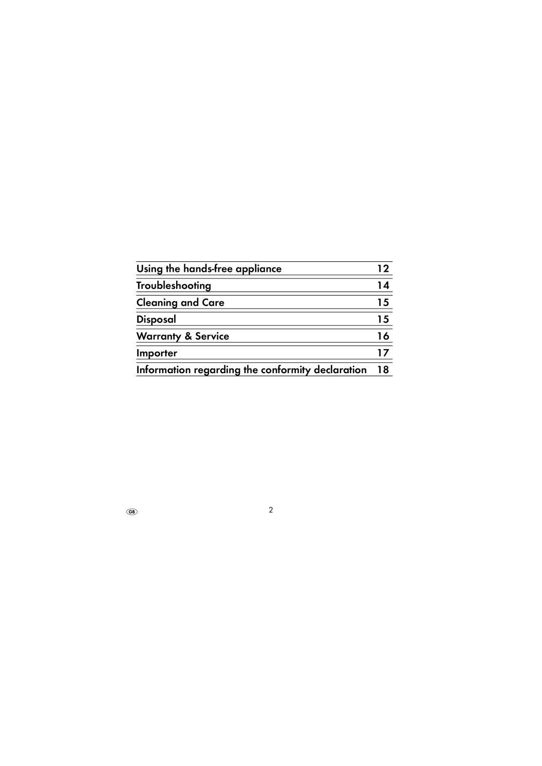 Silvercrest SBTF 10 A1 operating instructions 