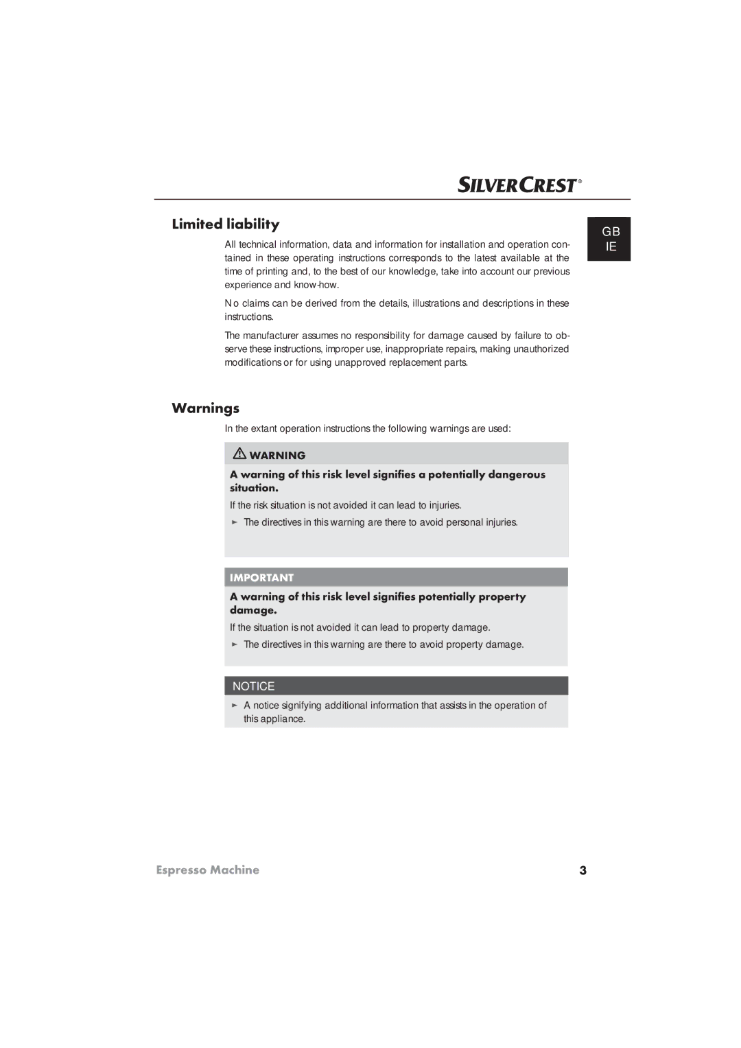 Silvercrest SEM 1100 A1 manual Limited liability 