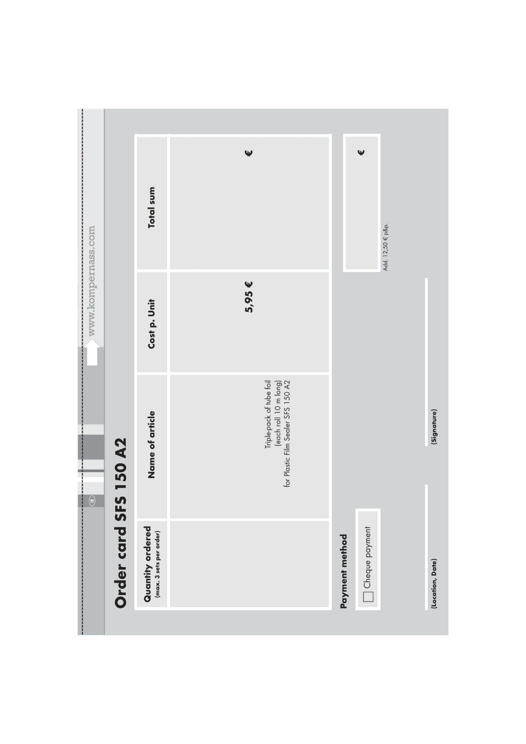 Silvercrest SFS 150 A2 manual 95 € 