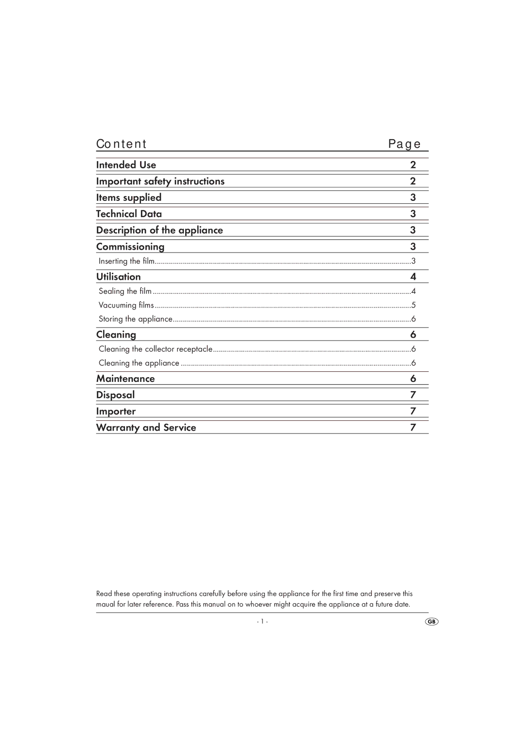 Silvercrest SFS 150 A2 manual Content 