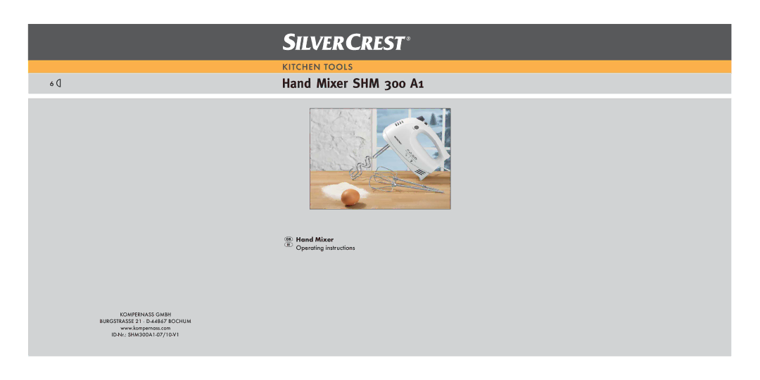 Silvercrest manual Hand Mixer SHM 300 A1 