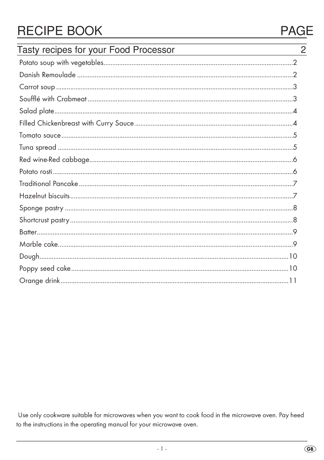 Silvercrest SKM 550 A1 manual Recipe Book 