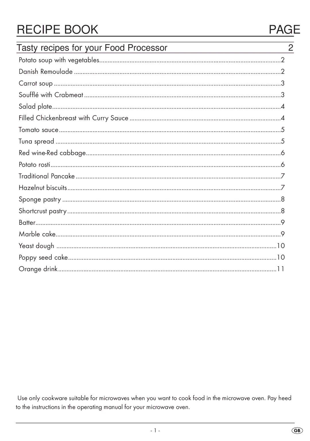 Silvercrest SKM550EDSA1-06/10-V3 manual Recipe Book 