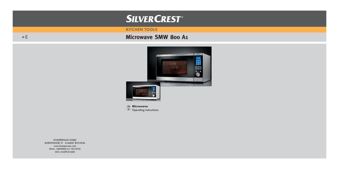 Silvercrest manual Microwave SMW 800 A1 