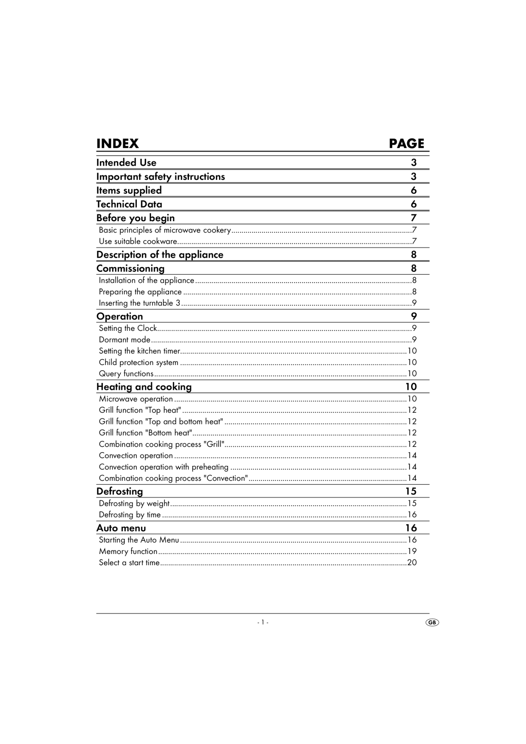 Silvercrest SMW 900 EDS A13C manual Index, Page 