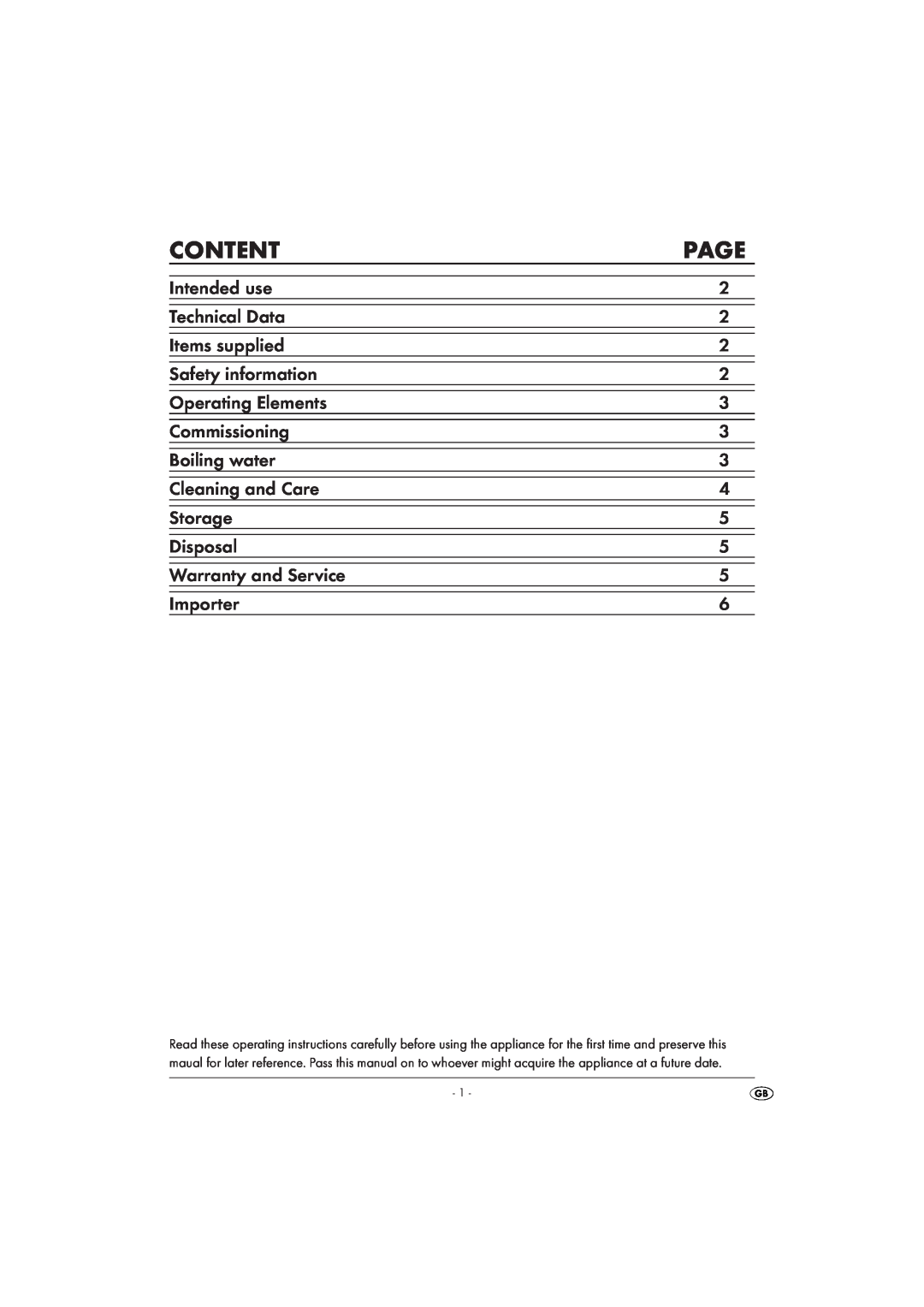Silvercrest SWKG 3000 A1 manual Content, Page 