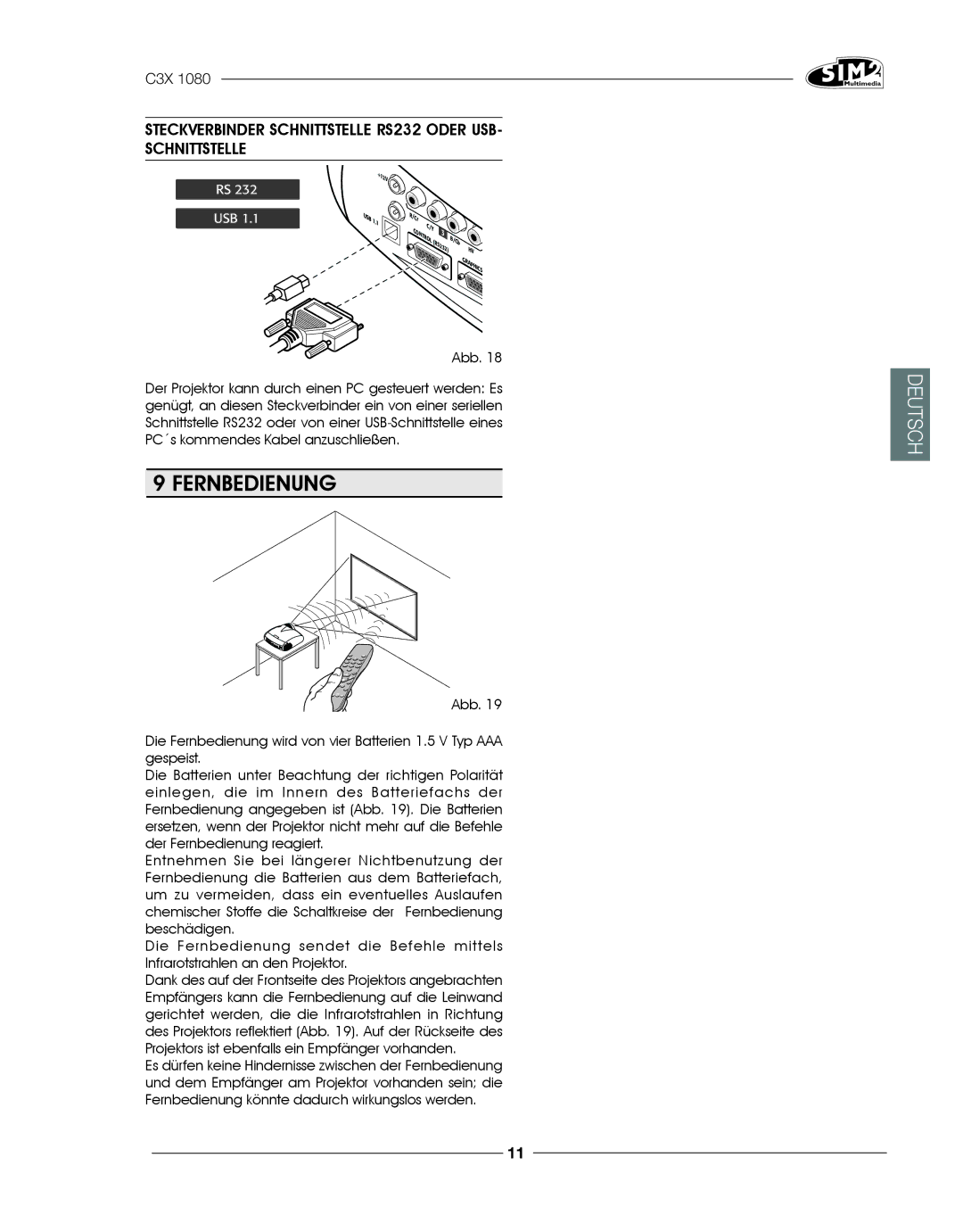 Sim2 Multimedia C3X1080 installation manual Usb 