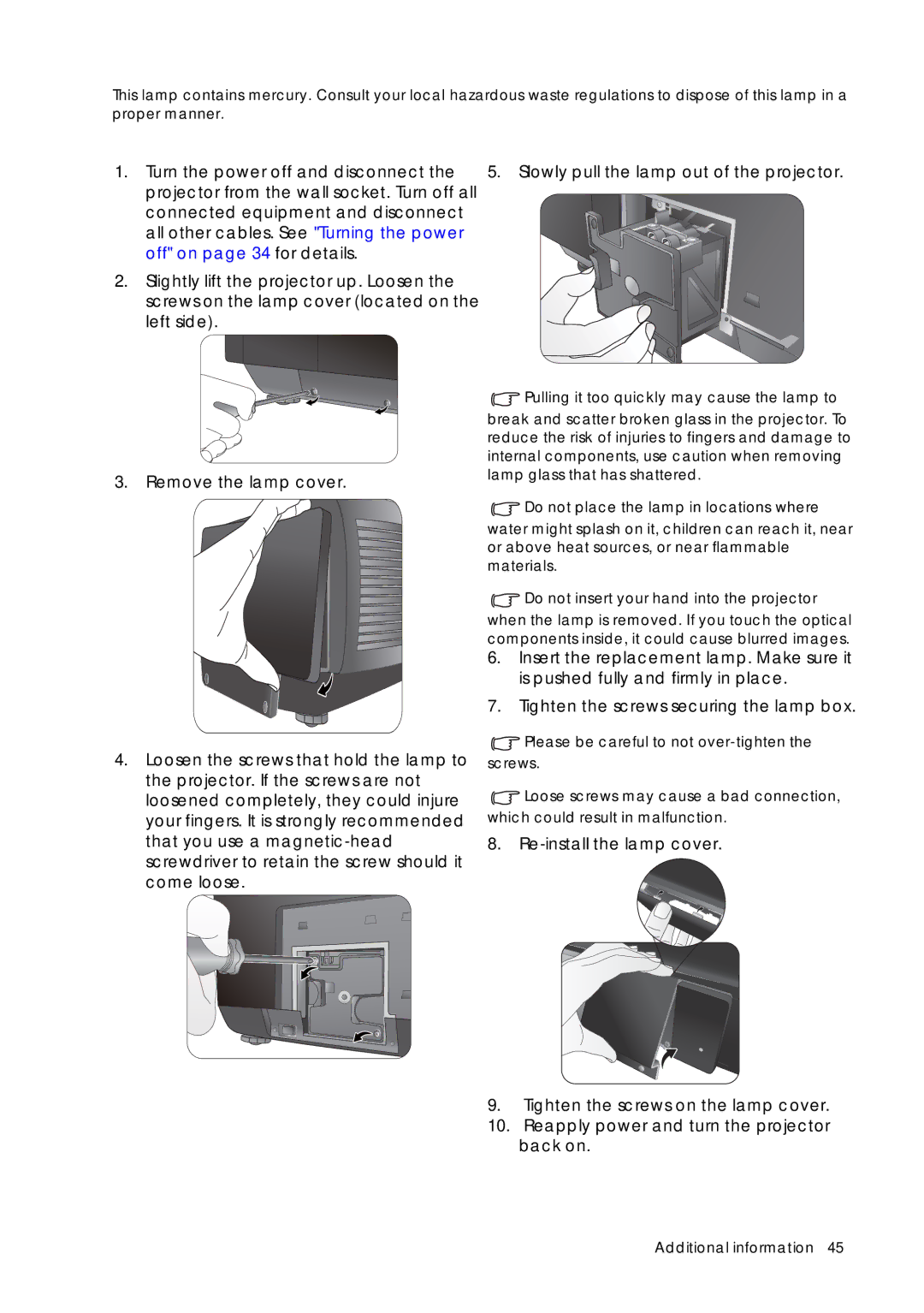 Sim2 Multimedia D60 user manual Off on page 34 for details 