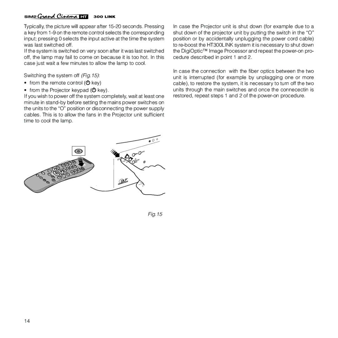 Sim2 Multimedia HT300 Link installation manual Ght 