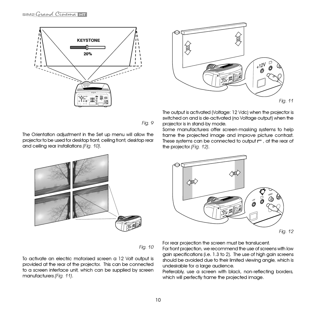 Sim2 Multimedia HT305 installation manual Keystone 