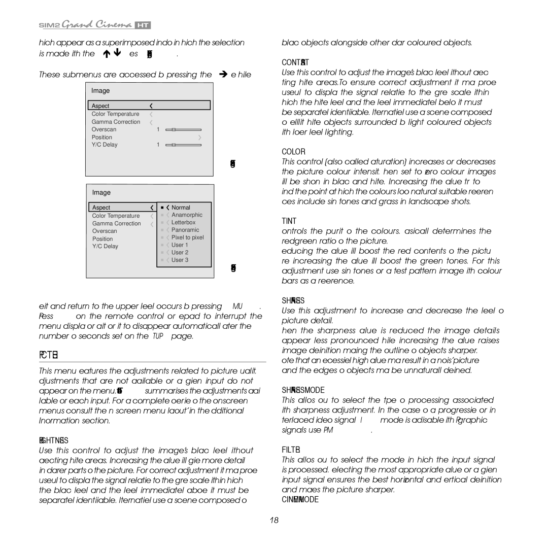 Sim2 Multimedia HT305 installation manual Picture 