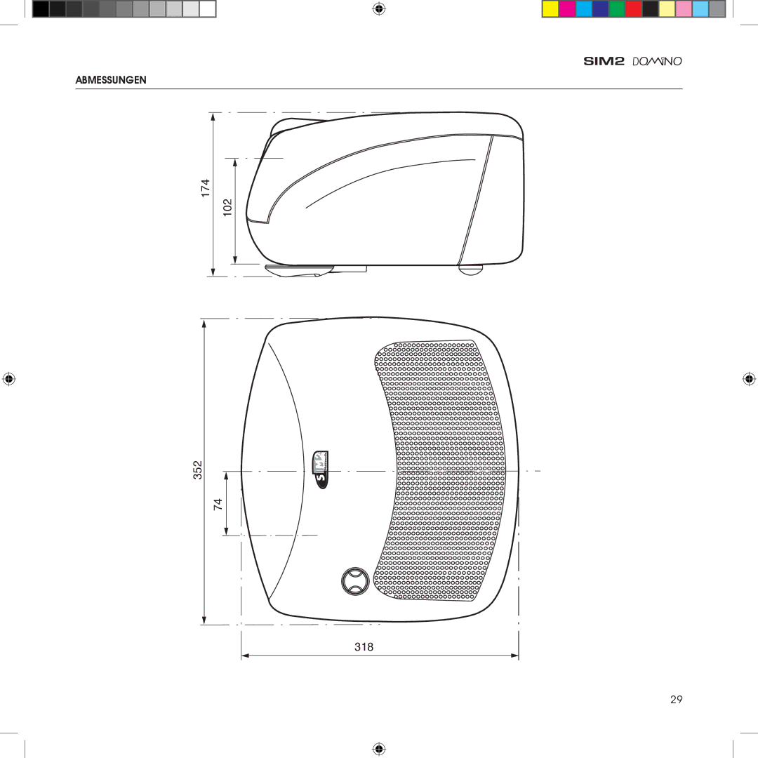 Sim2 Multimedia HT380 manual Abmessungen 