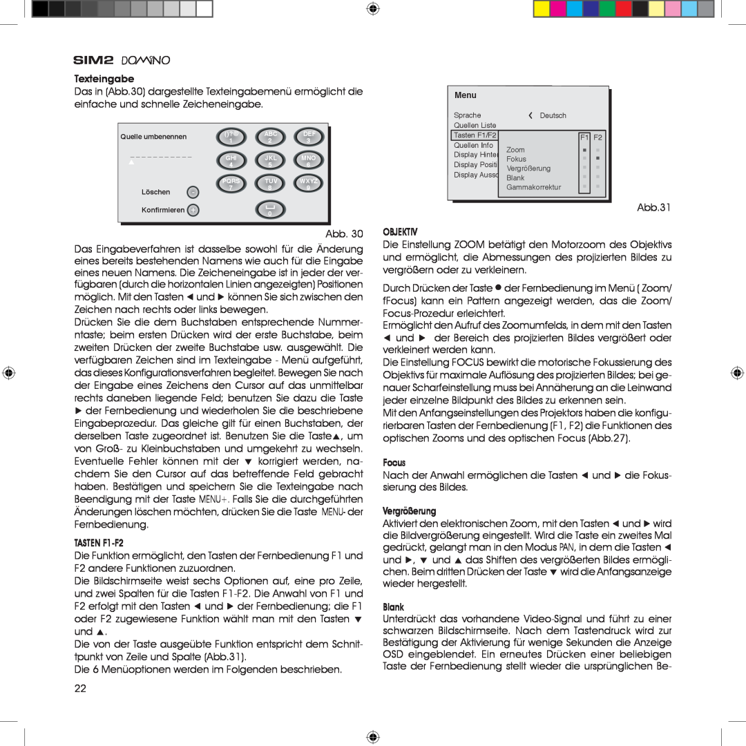 Sim2 Multimedia HT380 manual Menu, Quelle umbenennen, Löschen, Konfirmieren + 