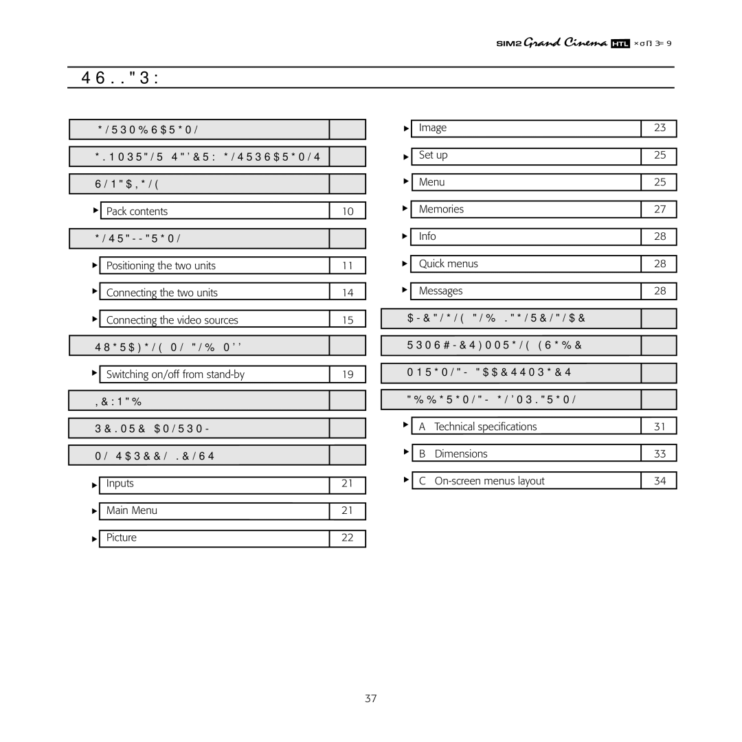 Sim2 Multimedia HTL40 Summary, Introduction Important Safety Instructions Unpacking, Installation, Switching on and OFF 