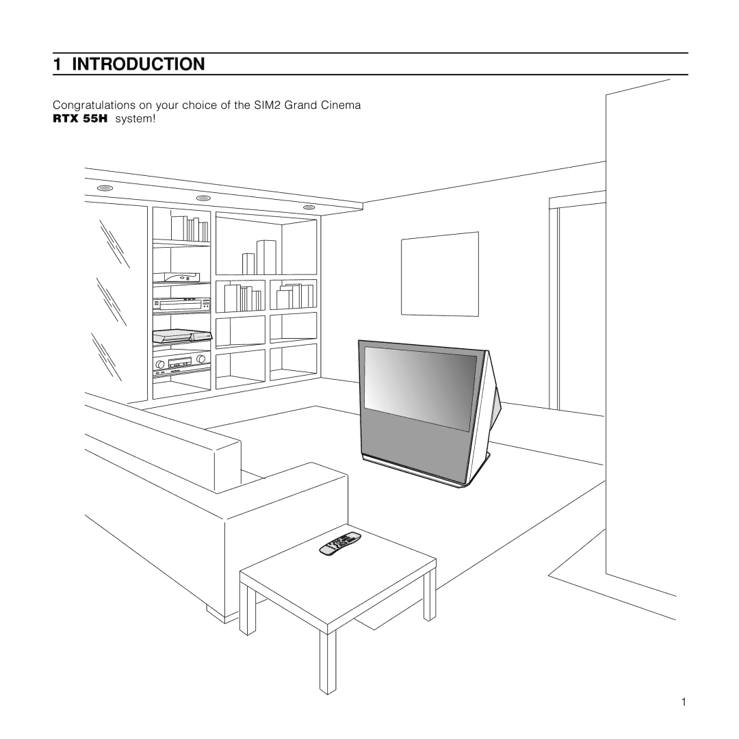 Sim2 Multimedia RTX55H installation manual Introduction 