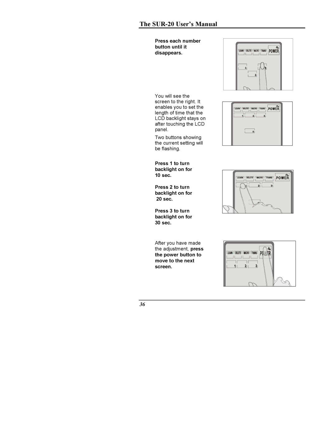 Sima Products user manual SUR-20 User’s Manual 