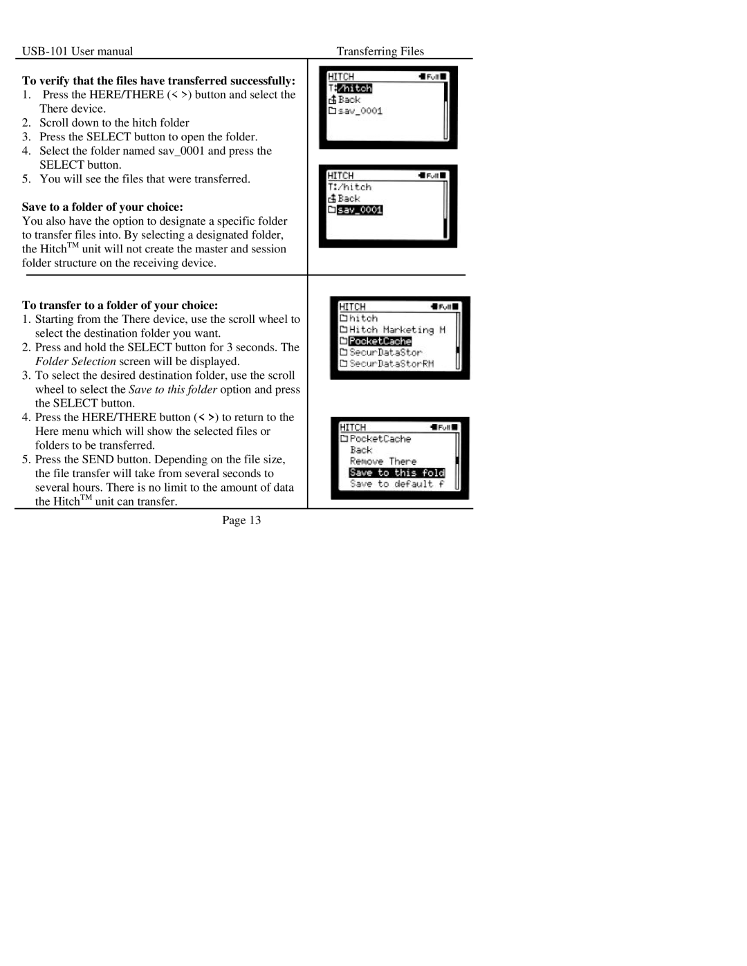 Sima Products USB-101 manual To verify that the files have transferred successfully, Save to a folder of your choice 