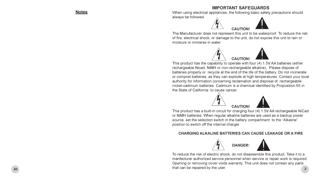 Sima Products WX-200 user manual Important Safeguards 