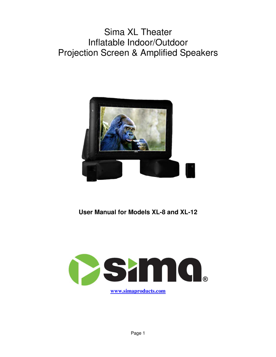 Sima Products XL-8, XL-12 user manual 