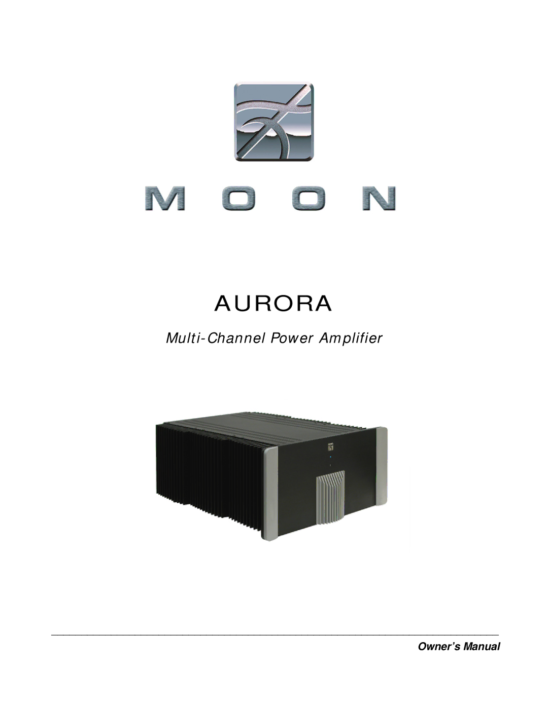 Simaudio AURORA owner manual Aurora 