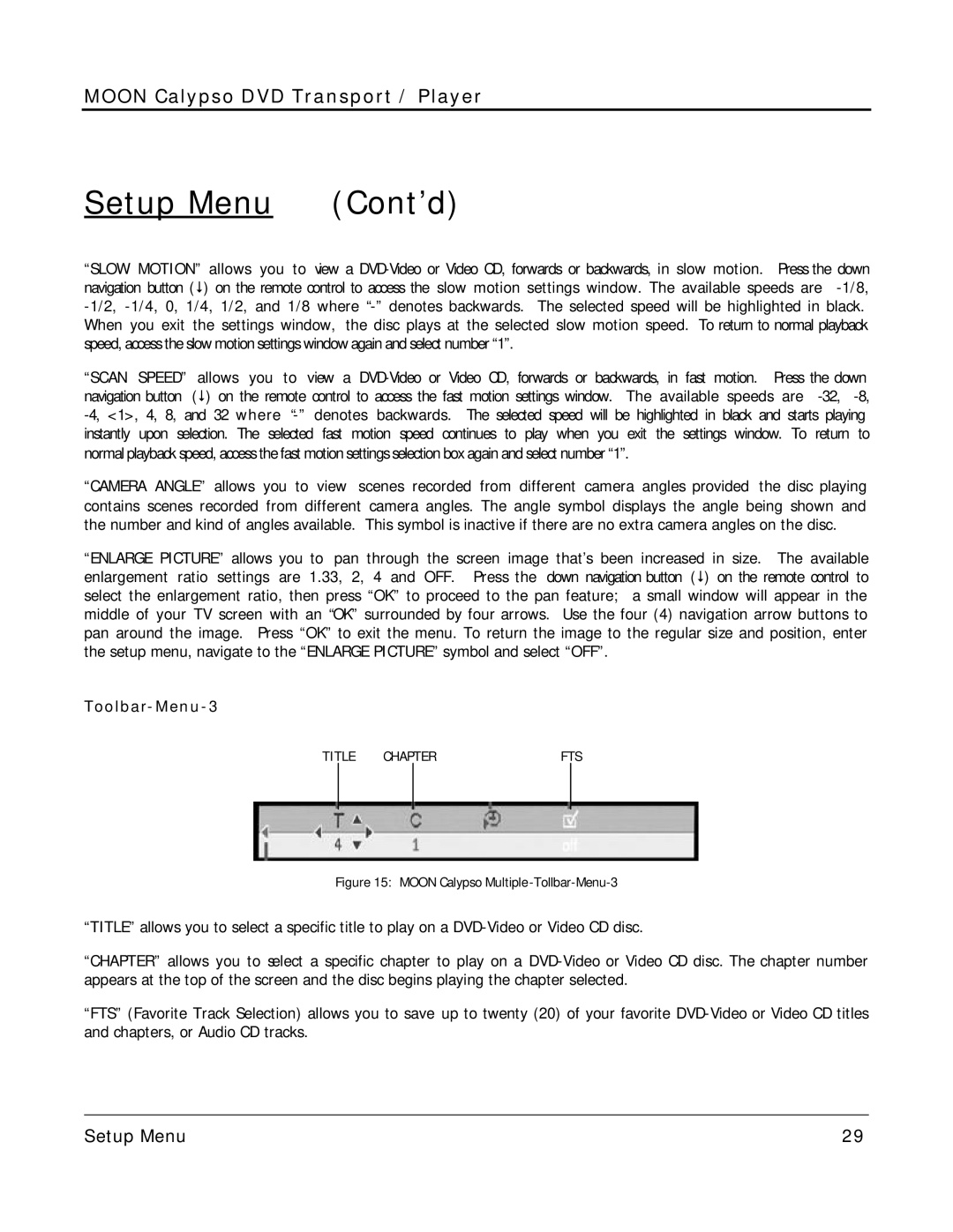 Simaudio Calypso owner manual Toolbar-Menu-3 