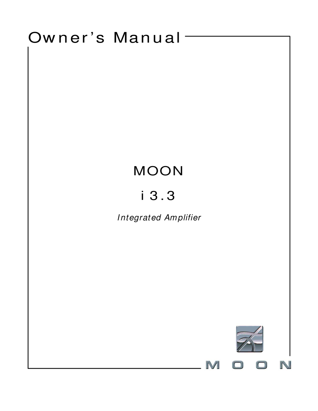 Simaudio i 3.3 owner manual Moon 