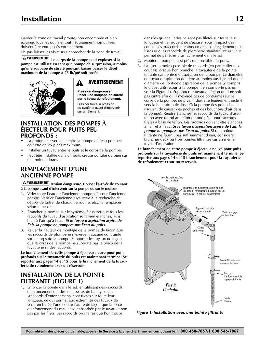 Simer Pumps 2802E, 2803, 2800 Remplacement D’UNE Ancienne Pompe, Installation DES Pompes À Éjecteur Pour Puits PEU Profonds 