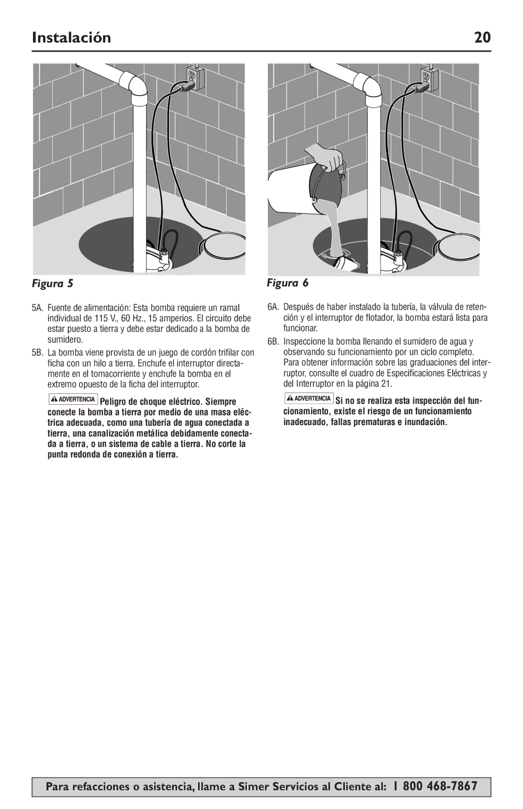 Simer Pumps 3985, 3983, 3988, 3984, 3986 owner manual Figura 