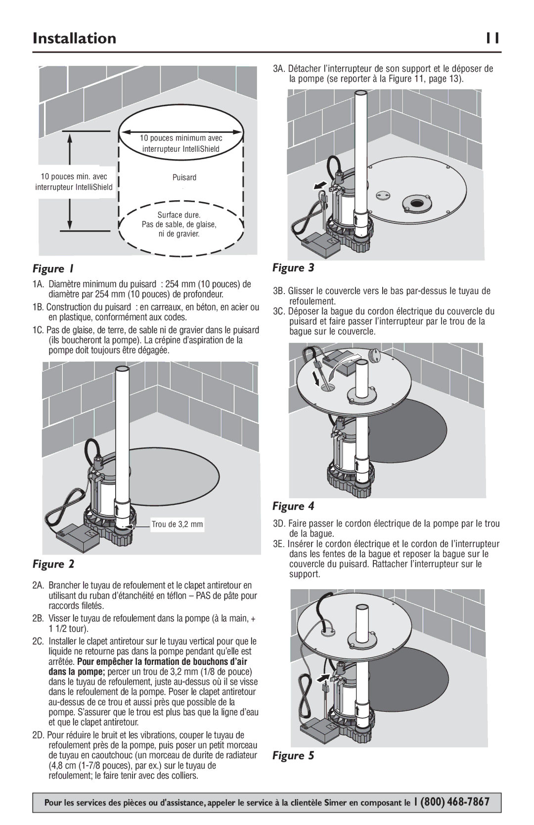 Simer Pumps 3989 owner manual 10 Min. with 