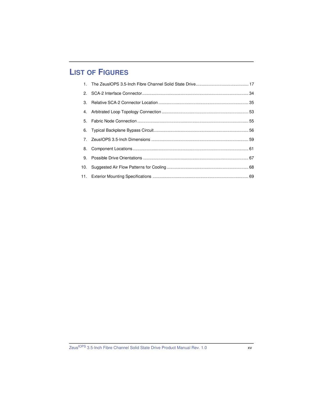 SimpleTech ZeusIOPS manual List of Figures 