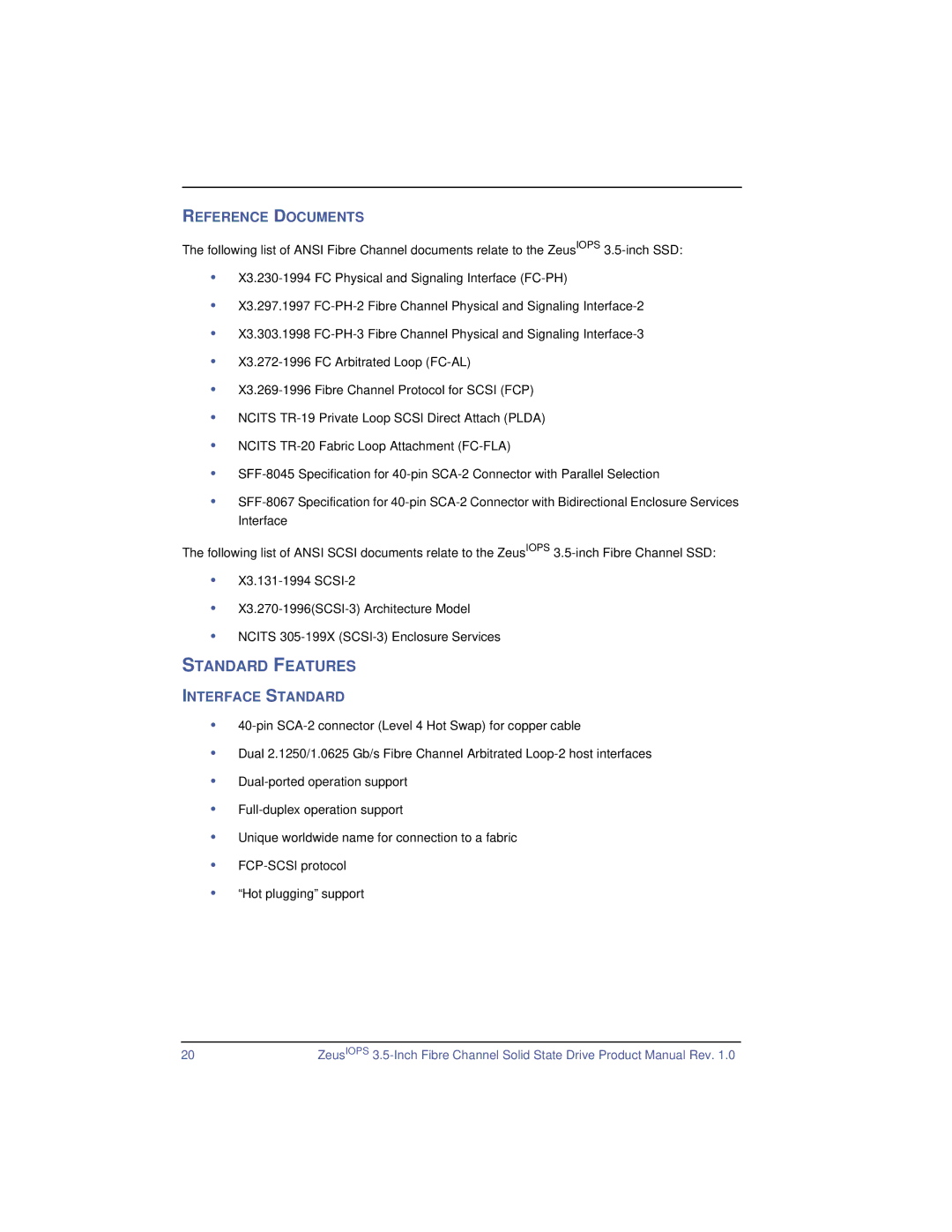 SimpleTech ZeusIOPS manual Reference Documents 