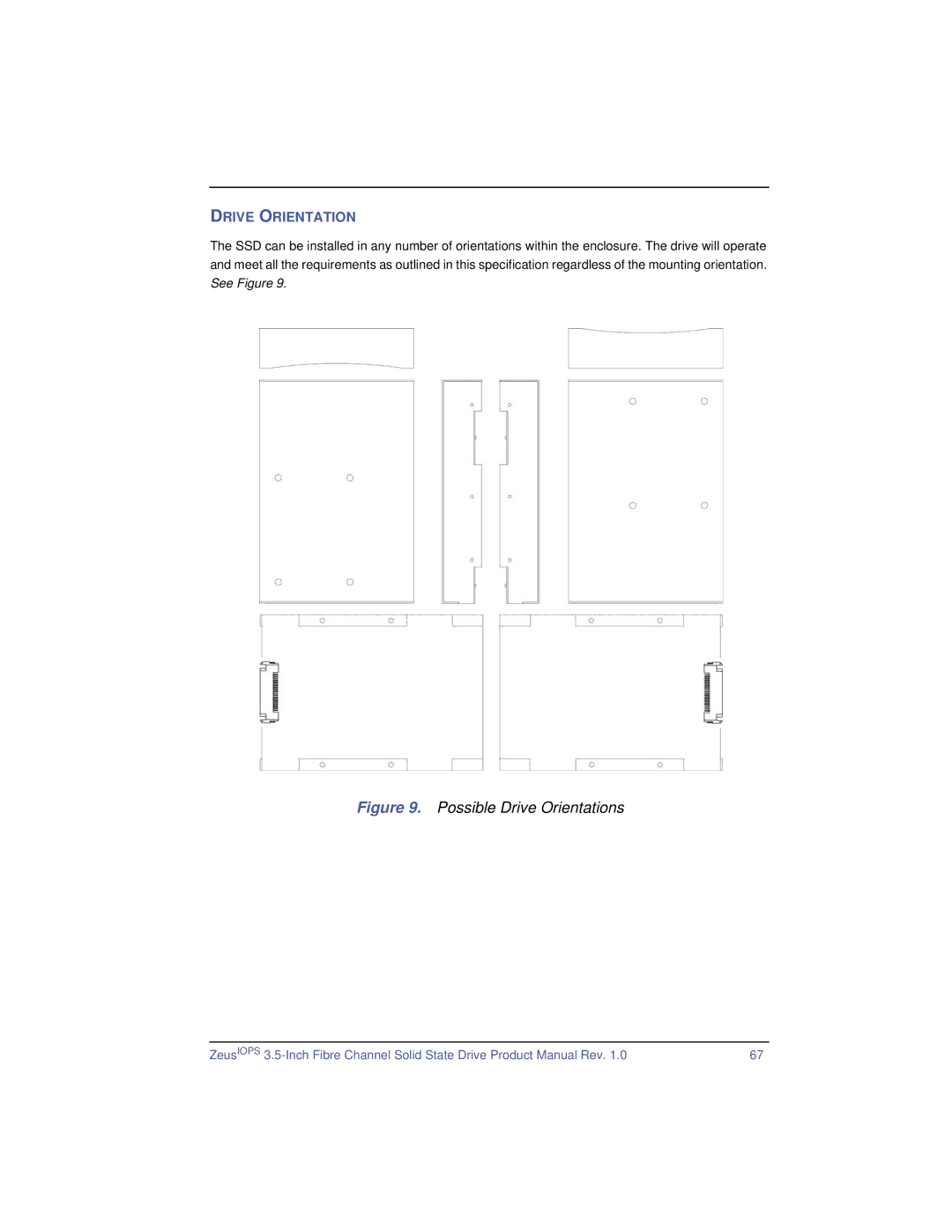 SimpleTech ZeusIOPS manual Possible Drive Orientations 