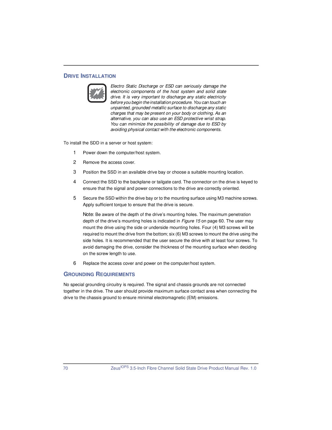 SimpleTech ZeusIOPS manual Drive Installation 