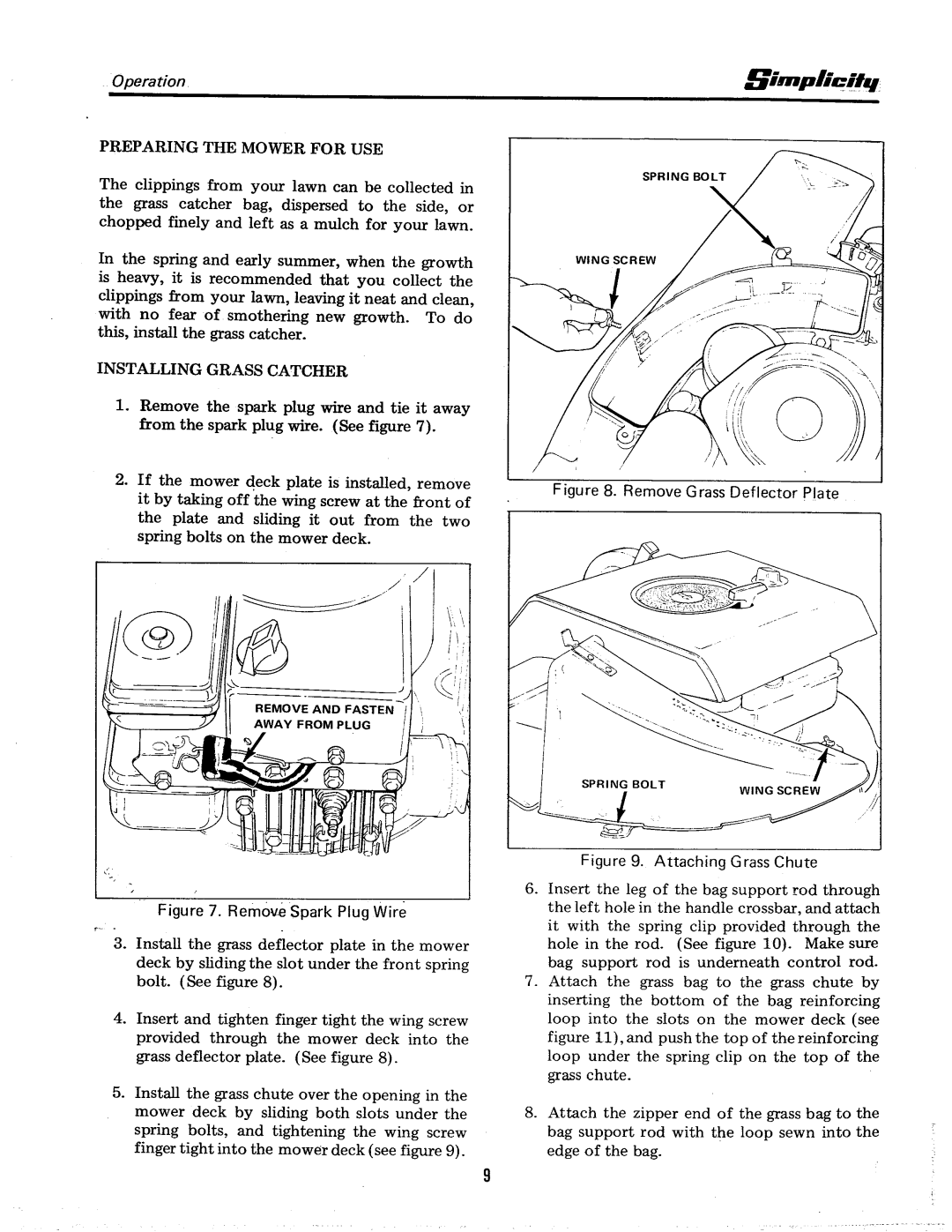 Simplicity 1021, 1019 manual 